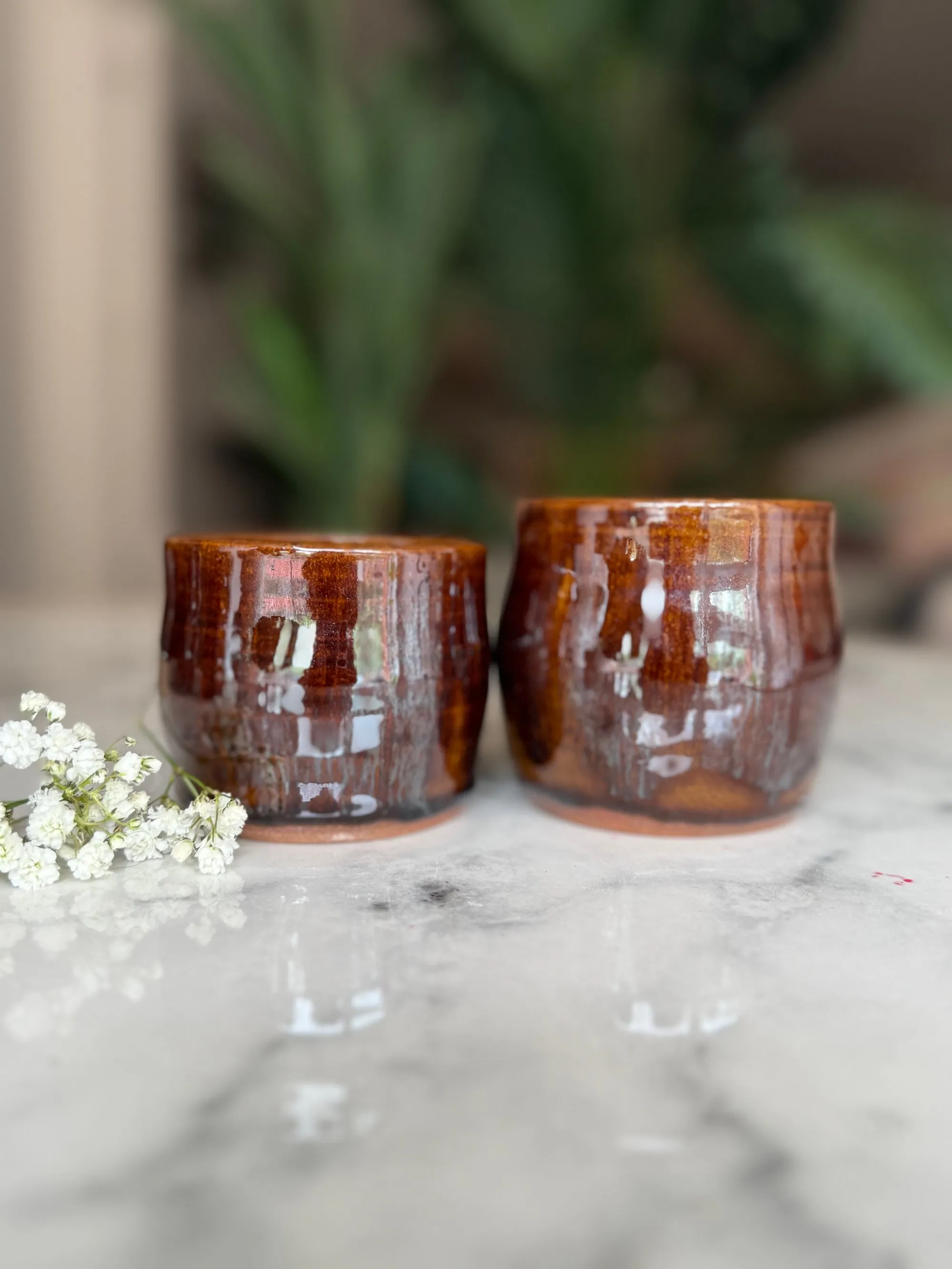 Deep brown big & little chai khullad