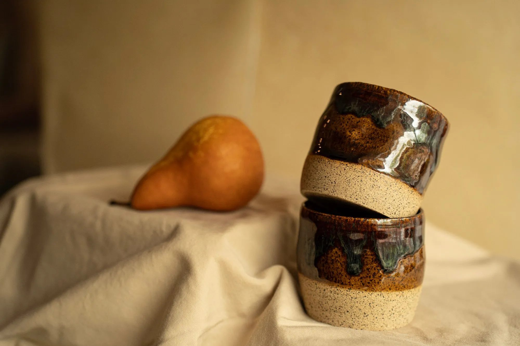 Half-glaze indent matkas